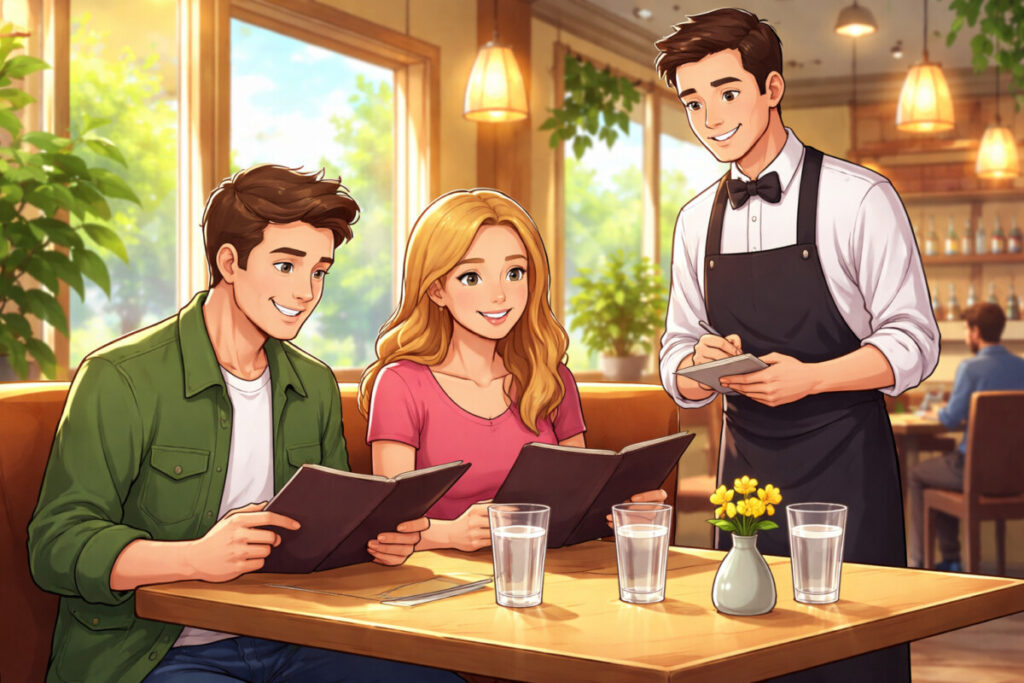 Aula 28: At the Restaurant – Inglês Básico com Texto, Áudio e Vídeo